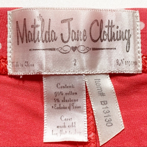 Matilda Jane  Red Polka Dot Leggings Pants ruffles Size 2 toddler - Picture 2 of 4